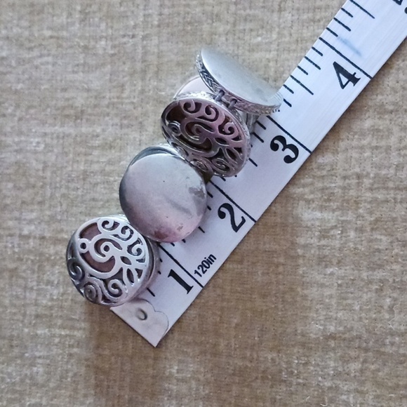 Kenneth Cole Reaction Silver Tone Elastic Fit Bracelet - Picture 8 of 8